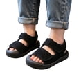 thumbnail image 4 of Oiyii Boys Basic Beach Sandals Athletic Summer Solid Color Soft Sole Outdoor Water Shoes, 4 of 5