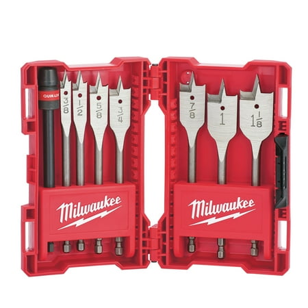 UPC: 0045242180035 | Milwaukee 8-Piece Universal Spade Bit Set