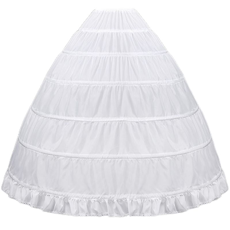 Full Length 1 Hoop 3 Tier A-Line Petticoat Slip Crinoline Underskirt for Women 