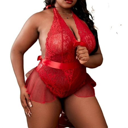 

Teddies Red Plus Size Sexy Lingerie (Women s)