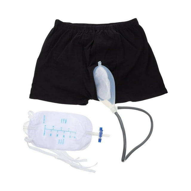 CHOK 1 Set Incontinence Underwear with Urine Collector Bags Anti-leak Incontinence Men Underwear