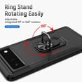 thumbnail image 2 of Case for Google Pixel 6 with Screen Protector,  [2pcs] and Camera Lens Protector [2pcs], 360 Degree Rotate Ring Stand Fit Magnetic Car Mount Holder Rugged Case for Google Pixel 6 6.4 inch, Black, 2 of 6