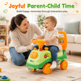 thumbnail image 6 of JoyStone Ride On Push Car for Toddlers, Push Walker Ride On Car with Lights, Music and Horn, Under Seat Storage, Push Car for Boys Girls, Green, Bear, 6 of 9