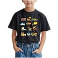 thumbnail image 2 of DAETIROS Boys T Shirt, Cute Cars Crew Neck Casual Short Sleeve Comfy Soft Boys Summer Tee Black Size 3-14, 2 of 6