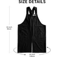 thumbnail image 2 of Cotton Linen Apron for Women with Pockets, Cross Back Split Pinafore No Tie for Kitchen Garden Cooking (7 Colors), 2 of 7
