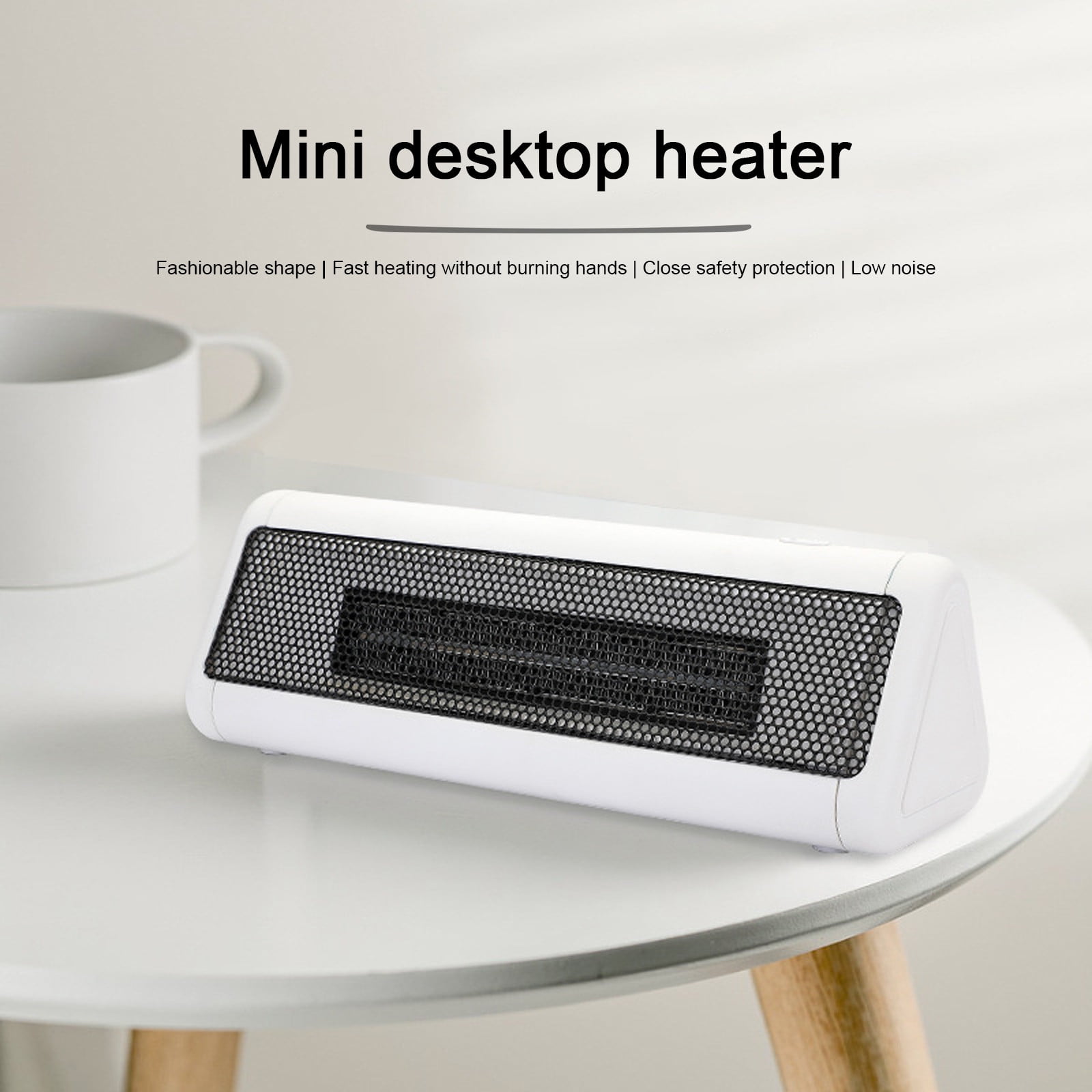 Nauttxon Desk Heater for Office 330W - 2 in 1 Monitor Stand Desk Heater  with Timer 2 Heat Levels USB Ports - Personal Desktop Heater Quiet,  Keyboard