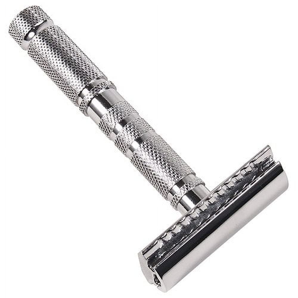 Parker 4 Piece Travel Safety Razor & Leather Case - A great Travel Safety Razor