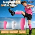 thumbnail image 2 of SUOSDEY Soccer Shin Guards Shin Defender for Kids Youth Adult,Women Men Ski Shin Guards Calf Compression Sleeve with Honeycomb Shin Pads, 2 of 8