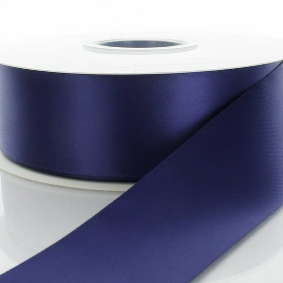 3" Ink Blue Double Faced Satin Ribbon 3 Yards