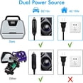 thumbnail image 2 of Air compressor, portable tire inflator, air pump (gray), 2 of 6