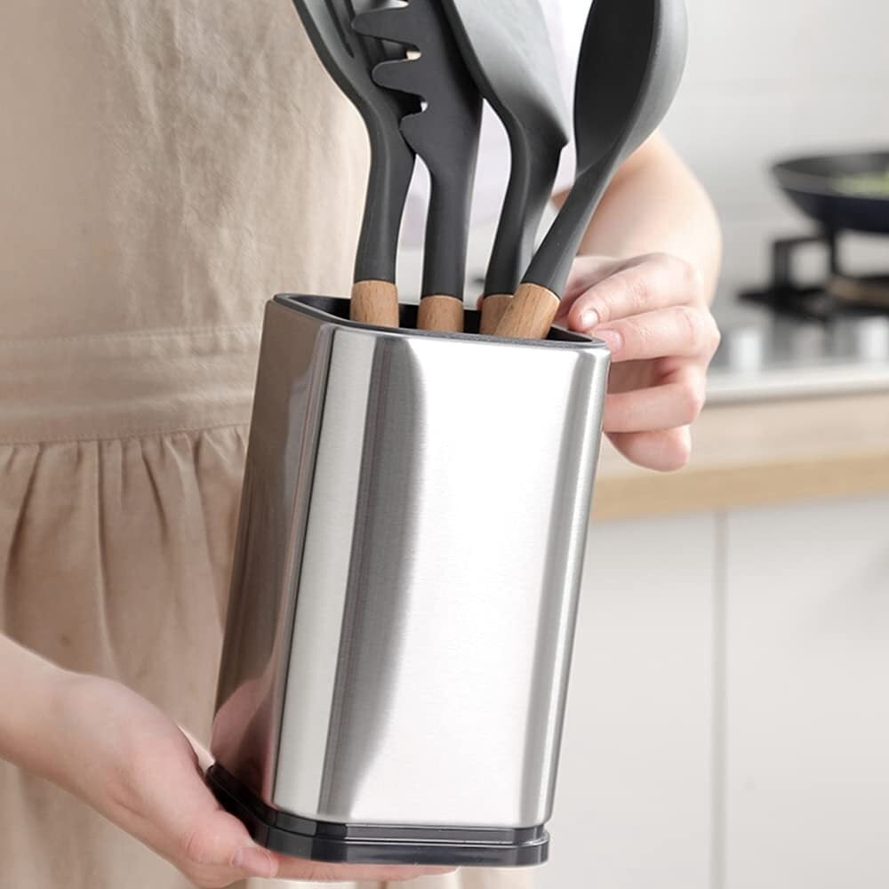 Kitchen Utensil Holder for Worktop, Large Storage Organiser for Cooking Utensils for Spatulas Spoons Utensils Crock
