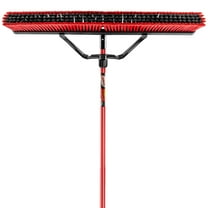 Libman Commercial 36" Multi-Surface Heavy-Duty Push Broom Red & Black Bristles 3/Carton (1101)