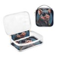 thumbnail image 3 of Pig Officer Sunglasses Clear Cosmetic Bags with Handles PVC Toiletry Bags Zipper Waterproof Portable for Traveling 2 Pcs, 3 of 7