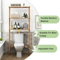 thumbnail image 2 of AmazerBath Over The Toilet Storage Shelf Bamboo, 3-Tier Over Toilet Organizer Rack, Freestanding Above Toilet Shelf for Bathroom, Laundry, Space Saver, Natural Color, 2 of 7