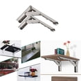 thumbnail image 5 of Matsuzay 2 uds soportes de estante plegables de acero inoxidable de alta resistencia soporte de estante plegable para de trabajo ahorro de espacio Conjuntos de muebles de dormitorio No.1 Matsuzay HA024806-01, 5 of 5