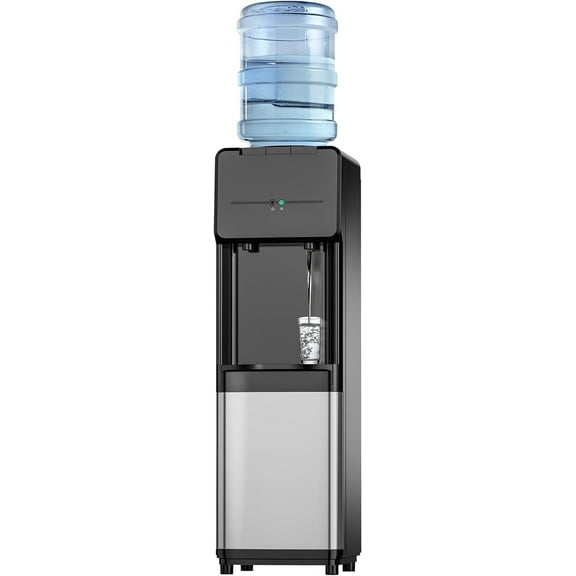 Euhomy Hot & Cold Water Dispenser, Top Loading Water Dispenser for 3 or 5 Gallon Bottles, Top Loading Hot & Cold Water Dispensor with Child Safety Lock, for Office, Home
