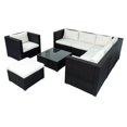thumbnail image 4 of Patio Furniture Set, 8-Piece Patio Wicker Corner Sofa with Cushions, Ottoman and Coffee Table  for Pool Backyard Lawn My Lux Decor Round, 4 of 8