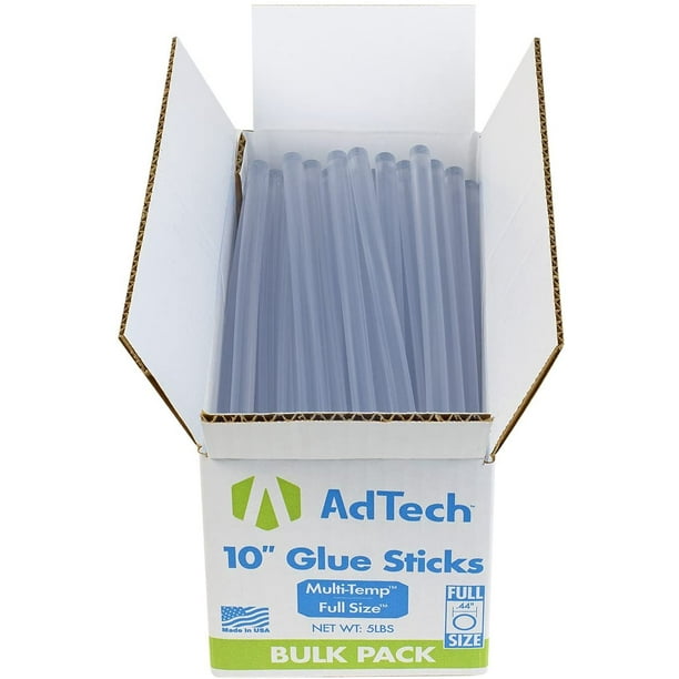 Adtech 10" 5lb Box of Full Size Multitemp Hot Glue Sticks Walmart