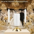 thumbnail image 2 of Unity Candle Holders for Weddings,3 Arm Gold Taper Pillar Unity Candlestick Holder for Formal Events Wedding Church,Wedding Day Accessories for Reception Ceremony Decorative,11''L x 4.3''W x 4''H, 2 of 8