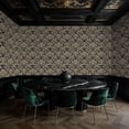 thumbnail image 2 of Baroque Peel and Stick Wallpaper Baroque Navy Gold Damask Elegant Floral Motifs Wall Mural 17.7in x 9.8ft Self Adhesive Removable Wall Paper Renter Friendly Wallpaper for Bedroom Livingroom Men, 2 of 8