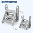 thumbnail image 6 of Towallmark Foldable Step Stool, Adjustable 3 Steps Stool with Handles, Step Stool for Bathroom Sink, Kitchen Counter, Toilet Potty Training, Anti-skip Stepping Standing Tower, 6 of 8