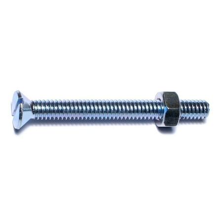 

1/4 -20 x 2-1/2 Zinc Slotted Flat Head Machine Screws (6 pcs.)