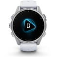 thumbnail image 4 of Garmin 010-02903-00 Fenix 8 43 mm, AMOLED, Silver with Whitestone Silicone Band Bundle with Tech Smart USA Fitness & Wellness Suite + Round Tempered Glass Screen Protector, 4 of 11