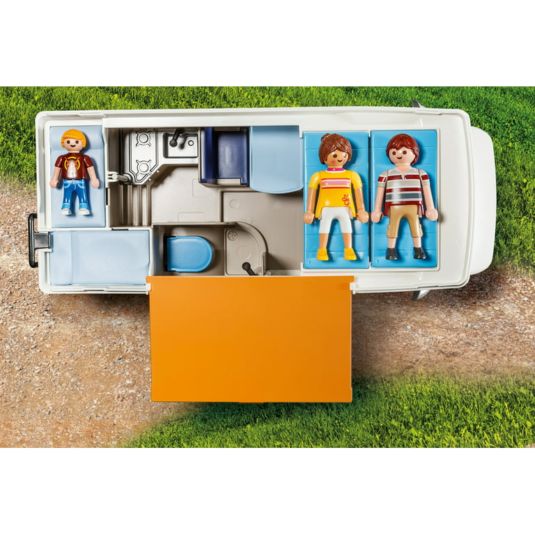 PLAYMOBIL Family Fun 71427 Shared Barbecue, Camping, Fun and Enjoyment  Outdoors with the Family, with Grill, Cooking Apron and Great Accessories,  Toy