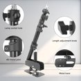 thumbnail image 3 of Tignapoo Adjustable Iron Wall Mount Boom Arm for Studio Photography - Extendable up to 100cm, Black - Sturdy Design, Swivel Angle Adjustment, Easy Installation, 3 of 6