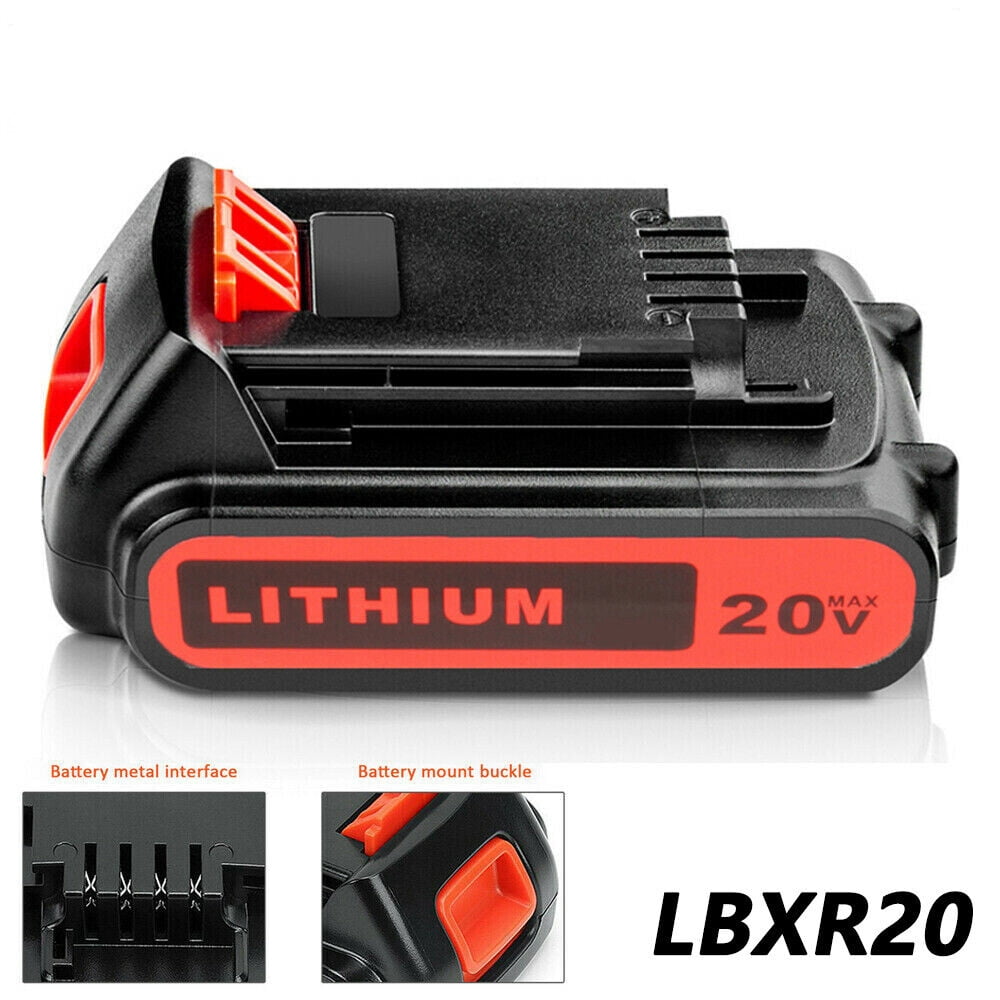 BLACK+DECKER 20-Volt MAX* Lithium-Ion Battery, LBXR20 - Walmart.com