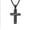 STN249BL, variant on Men's Titanium Steel Two-tone Inlaid Cross Pendant