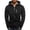 Black, variant on Floenr Mens T Shirts,Mens' Autum Winter Long Sleeve Zipper Patchwork Hooded Sweatshirt Cardigan Tops