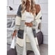 thumbnail image 5 of Suéter Cárdigan para Mujer, Ligero, de Punto Grueso, Larga, Abierto Al Frente, Cuello en V Extragrande, Tendencia de Otoño. Gris XL, 5 of 10