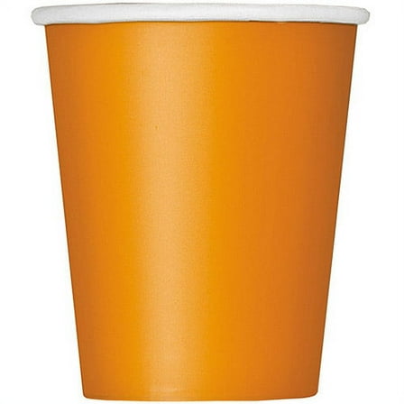 Orange Paper 9oz Cups, 14ct