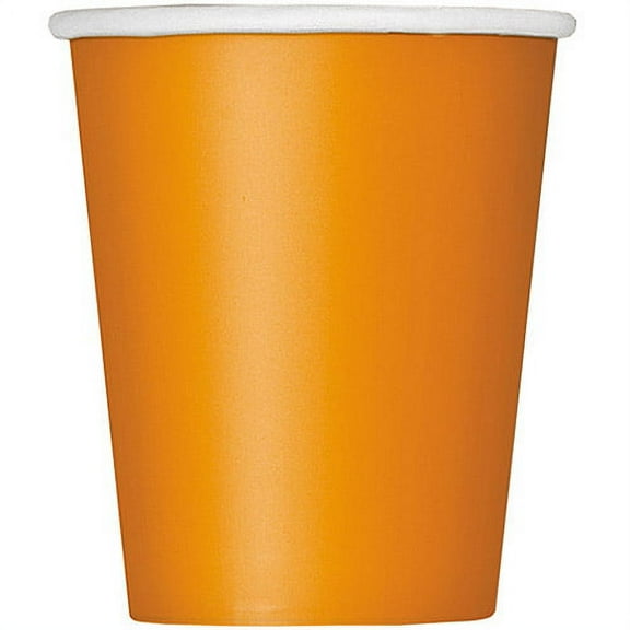 Orange Paper 9oz Cups, 14ct