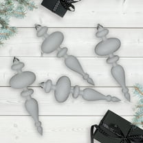 Northlight Commercial Size Shatterproof Finial Christmas Ornaments - 14" - White - Set of 4