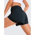 thumbnail image 3 of Shorts CRZ YOGA 2 en 1 con abertura alta y bolsillo azul marino XL, 3 of 6