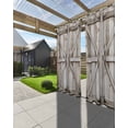 thumbnail image 3 of nqOlkjepod Outdoor Curtains for Patio Waterproof, Retro Brown Door Outdoor Privacy Panels Grommet, Pastoral Vintage Wooden Door Blackout Outside Curtains for Porch/Cabana/Pergola 54"x108", 2 Panels, 3 of 8