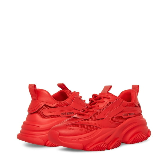 Steve Madden Women's Possession Sneaker Red 9