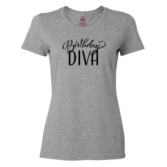 Inktastic Birthday Diva in Black Women's T-Shirt