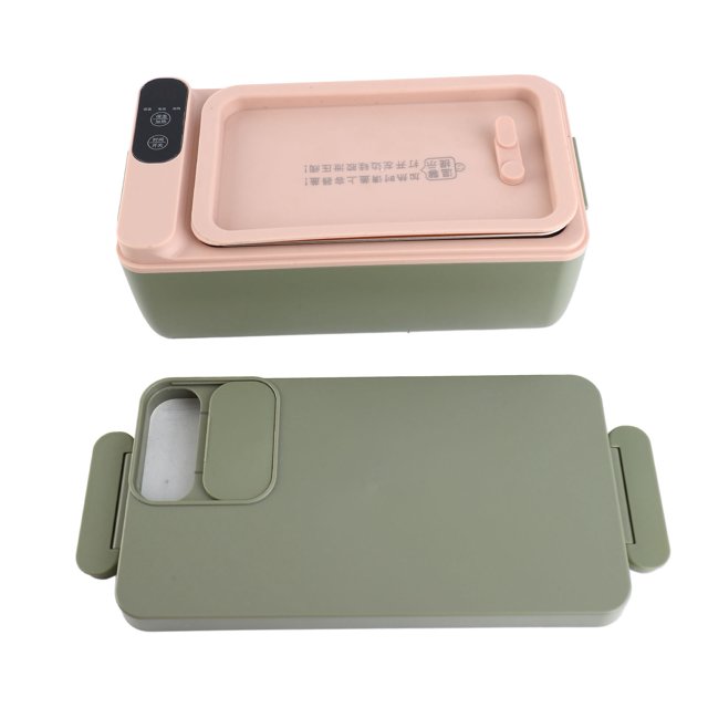 Cordless Electric Lunch Box, 1L Capacity Quick Heated Lunch Boxes, USB Rechargeable Cordless Heated Lunch Box Portable Food Warmer Self Heating Box for Outdoor, Stainless Steel
