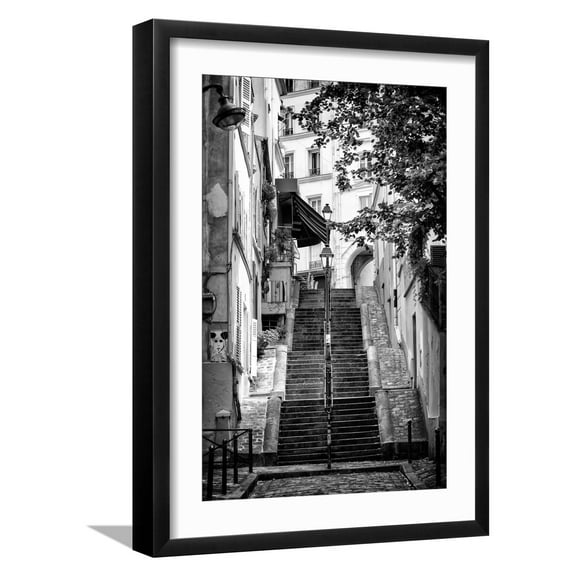 Art.com Paris Focus - Montmartre Photographic Print by Philippe Hugonnard, Black Frame Wall Art, 17" x 23"