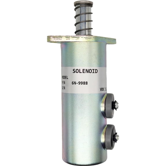 12V Engine Fuel Shutoff Solenoid 6N9988 6N-9988 Compatible with Caterpillar 3208 3412 Vibratory Compactor CS-553 CS-551 CP-553 CB-614 Cold Planer PR-1000C PR-1000 Forest FB221 Pull Diesel