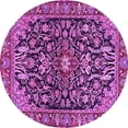 thumbnail image 1 of Ahgly Company Indoor Round Persian Purple Traditional Area Rugs, 3' Round, 1 of 4