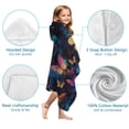 thumbnail image 7 of Colorful Butterfly Starry Night Pattern Hooded Bath Towel，60"x35" for Ages 3 To 12 Kids, Quick Dry Lightweight Soft Microfiber Hood Beach Towel Cover Up for Kids, 7 of 7
