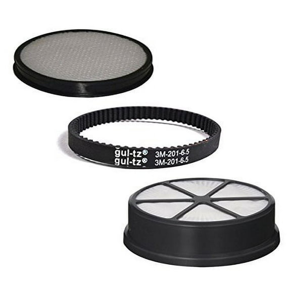 Replacement Part For Hoover F652 & 440003905 & 562535001 (Windtunnel AirSteerable Vacuum Cleaner 1pk Washable Primary Filter and 1pk Ehhaust Hepa Filter With 1pk Geared Belt, For Models UH72409)
