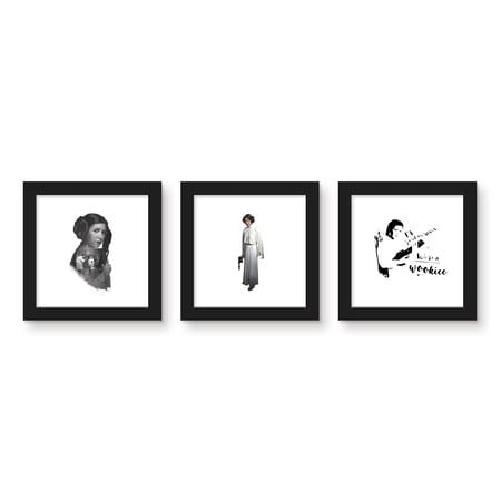 Gallery Pops Star Wars: Saga – Princess Leia Wall Art Bundle (3-Pack) Black Framed Version 12 x 12
