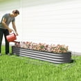 thumbnail image 3 of Outsunny Galvanized Raised Garden Bed Planter Box, 7.9 x 2 x 1ft, Silver, 3 of 10