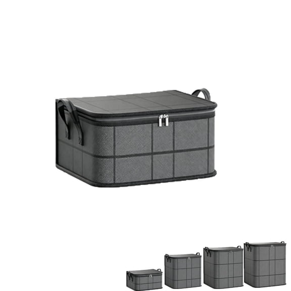 Spacious Moving Storage Bin – Zippered Organizer for Quilts, Bedding & Sweaters, Large Capacity Fabric Bag for Closet & Moving Day,Foldable with Handles