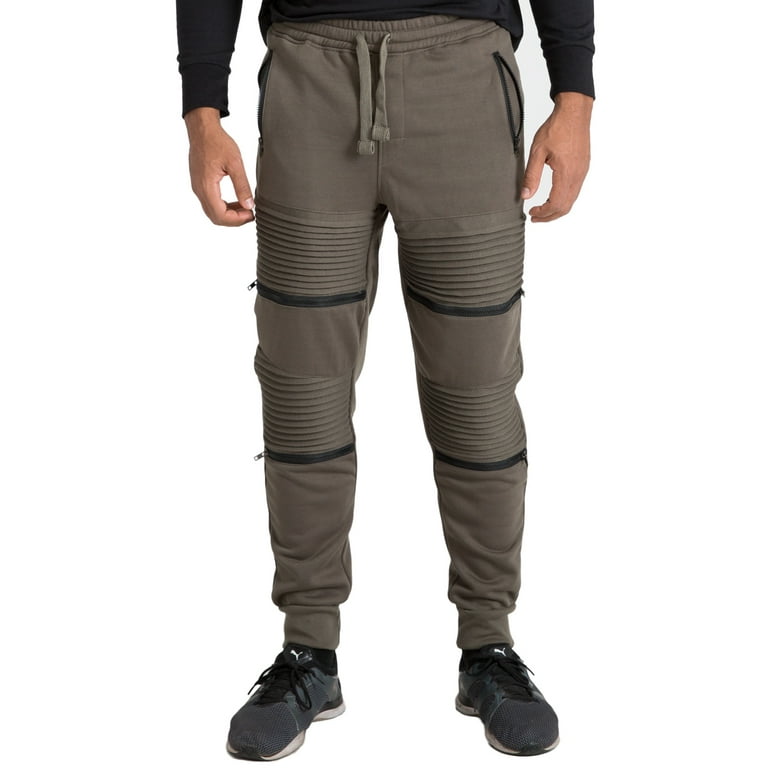 Moto fleece cheap jogger pants